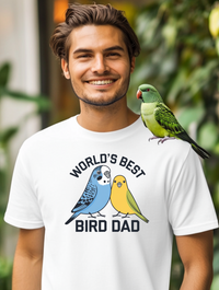 Load image into Gallery viewer, World&#39;s Best Bird Dad T-Shirt – Classic Fit Heavyweight Cotton Tee- Men&#39;s
