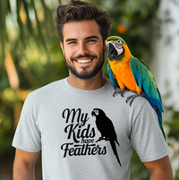 Load image into Gallery viewer, My Kids Have Feathers T-Shirt – Durable Cotton Casual Wear-Heavyweight Crewneck T-shirt- Men&#39;s
