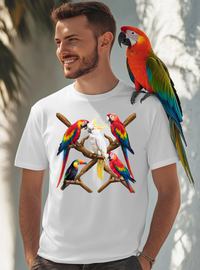 Load image into Gallery viewer, Birds T-Shirt – Classic Fit Heavyweight Cotton Tee for Casual Wear- Men&#39;s
