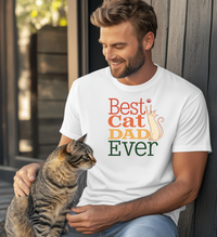 Load image into Gallery viewer, Best Cat Dad Ever T-Shirt – Premium Heavyweight Cotton Tee- Men&#39;s
